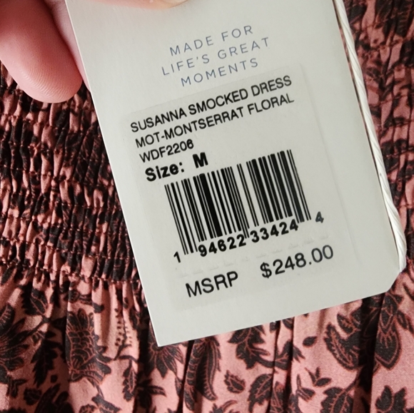 Faherty Susanna Smocked Dress In Montserrat Floral - Picture 7 of 8